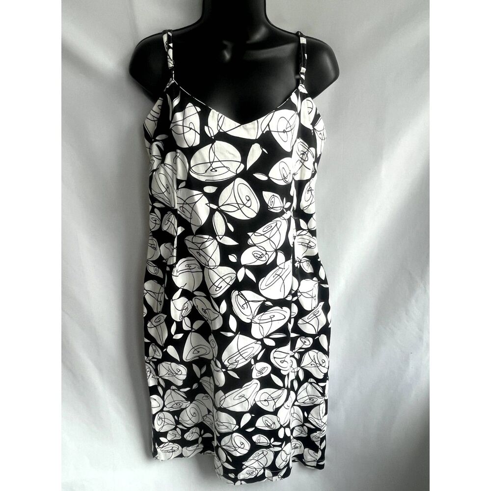 Betty Page Midi Sheath Dress Retro 50s Pinup Abstract Pop Art Sze XL 100% Cotton